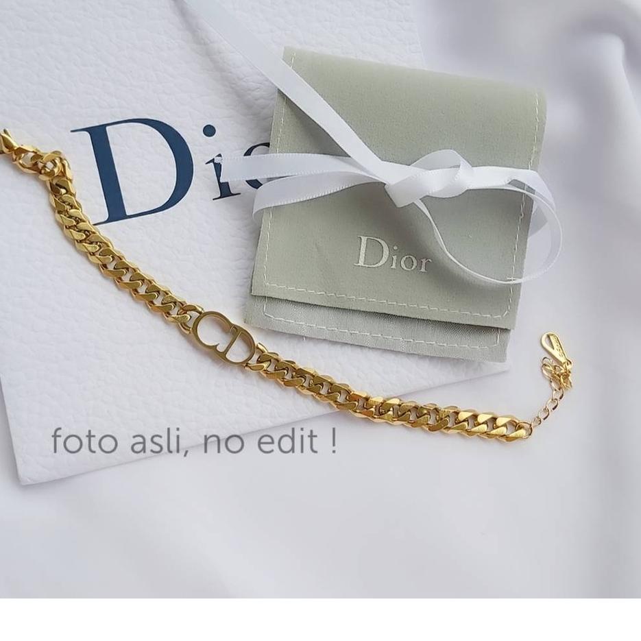 Best Seller.. set perhiasan emas kalung gelang dior anya anti karat
