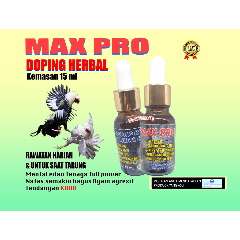 DOPING AYAM-MAX PRO-KEBUTUHAN AYAM DOPING,OBAT,VITAMIN AYAM,RAJA KAMLANG