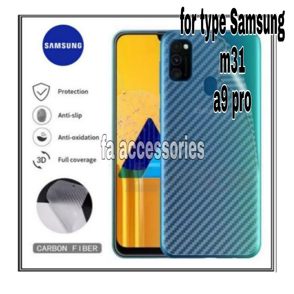 Skin Carbon samsung M31 a9 A9PRO Skin Carbon antigores belakang pro