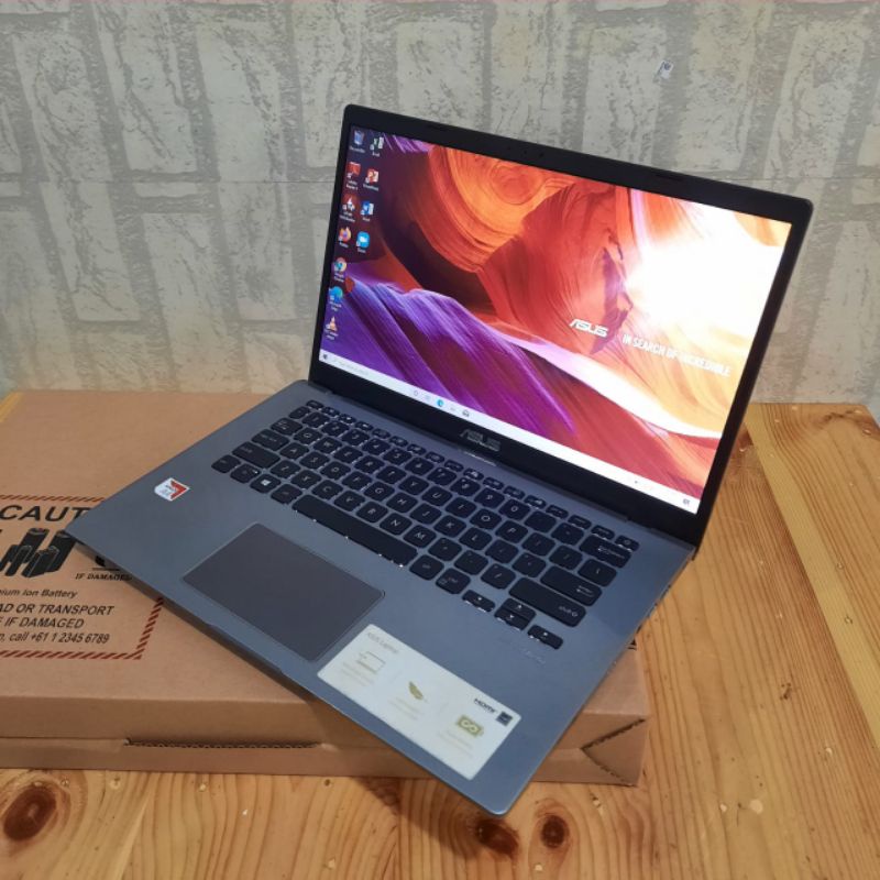 Laptop Asus VivoBook X409DA, Amd A4-9125 Gen 7th Ram 8GB SSD 256GB Amd Radeon R3 keyboard backlight desain suspr slim mulus