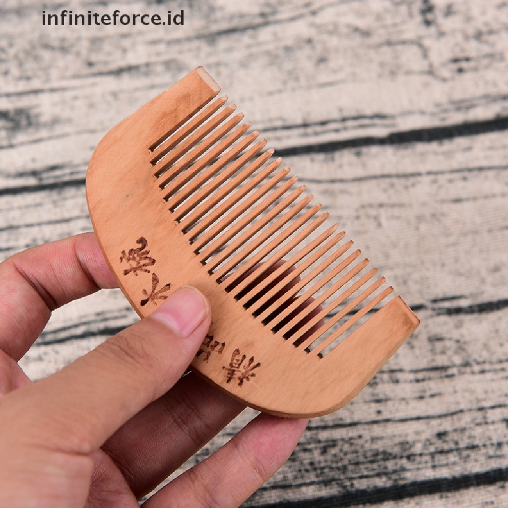 (Infiniteforce.Id) Sisir Jenggot Pria Bahan Kayu