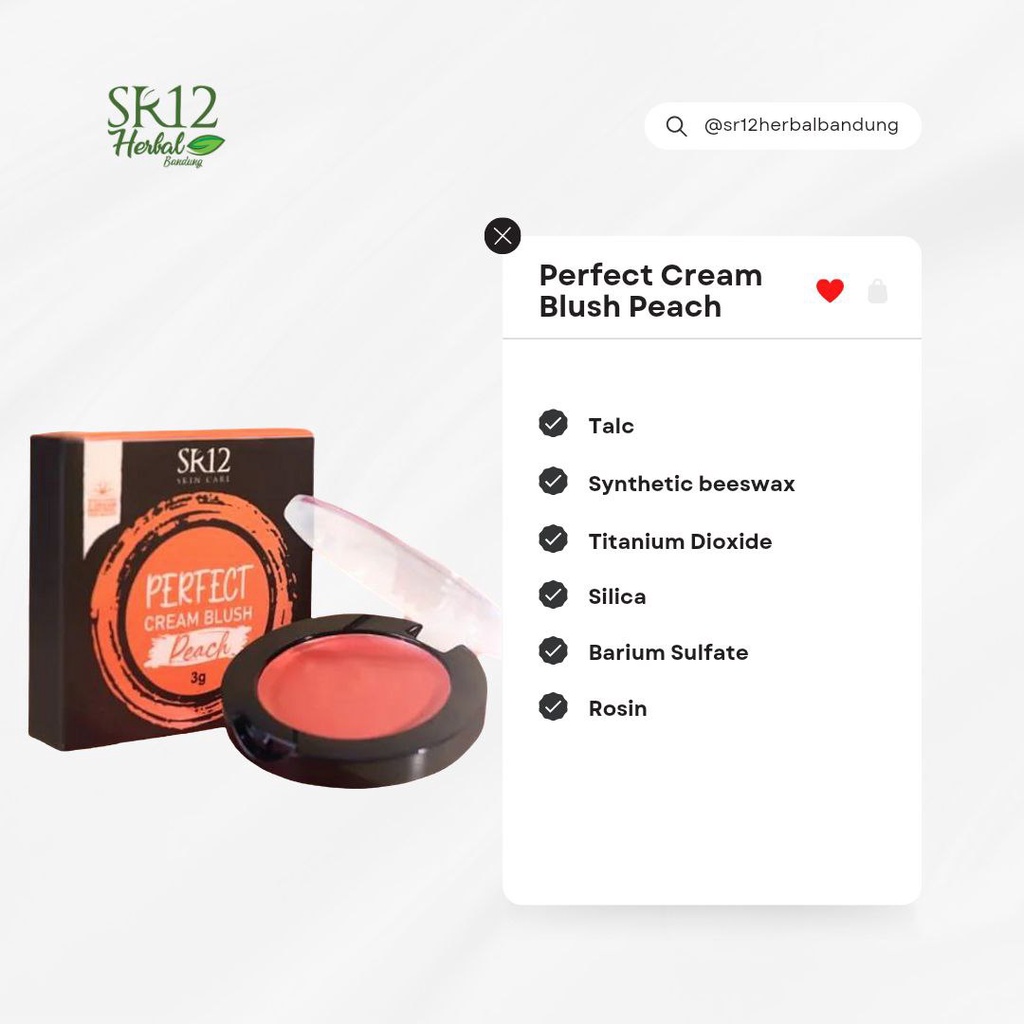 Blush On Highlighter Perfect Cream Blush Pewarna Pipi Segar dan Bercahaya Blush On Longlasting Natural Blusher Face Cheek Make Up