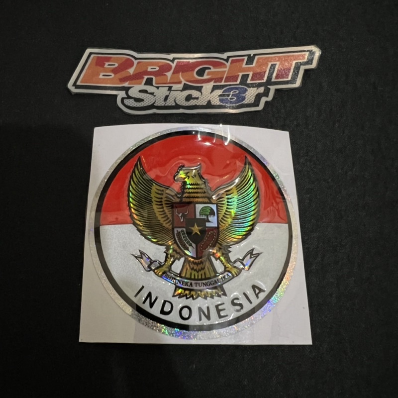 STICKER STIKER EMBLEM BENDERA GARUDA INDONESIA KECIL TIMBUL 3D