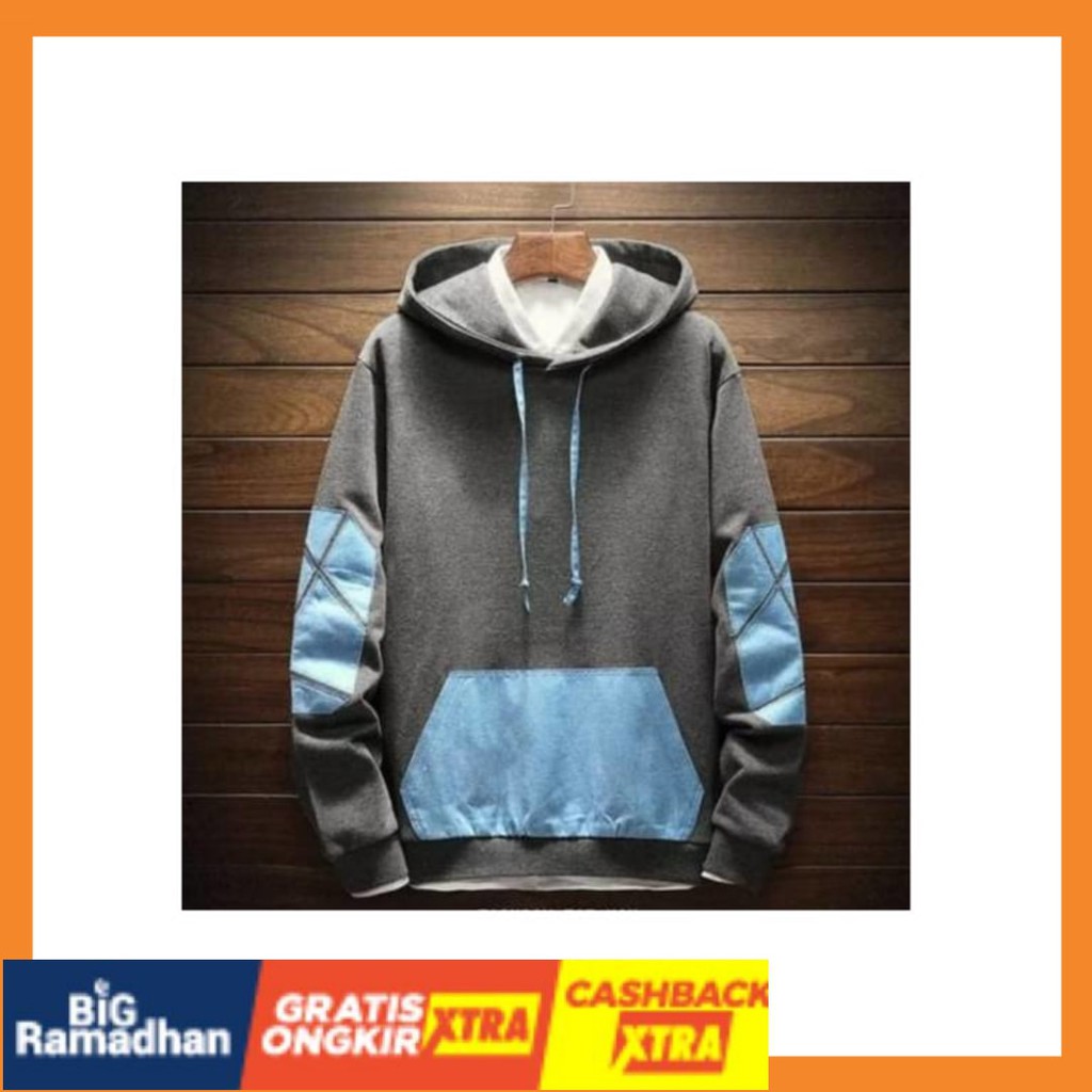 POLOS MOTIF MERAH PUTIH HITAM BIRU KUNING ASLI / SWEATER COWOK | SWEATER HOODIE | SWEATER KEKINIAN