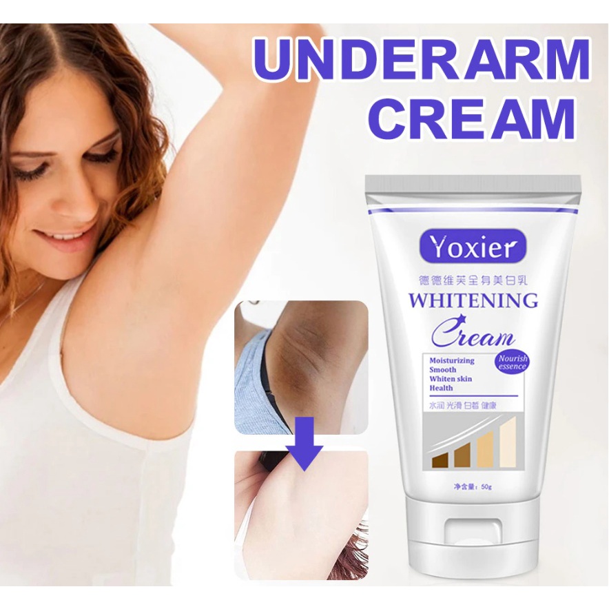 ASLI YOXIER CREAM PEMUTIH KETIAK LUTUT SIKU HITAM DAN JAMURAN