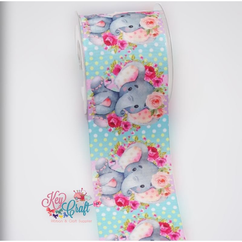 

Pita Grossgrain motif Elephant / Dumbo 4cm