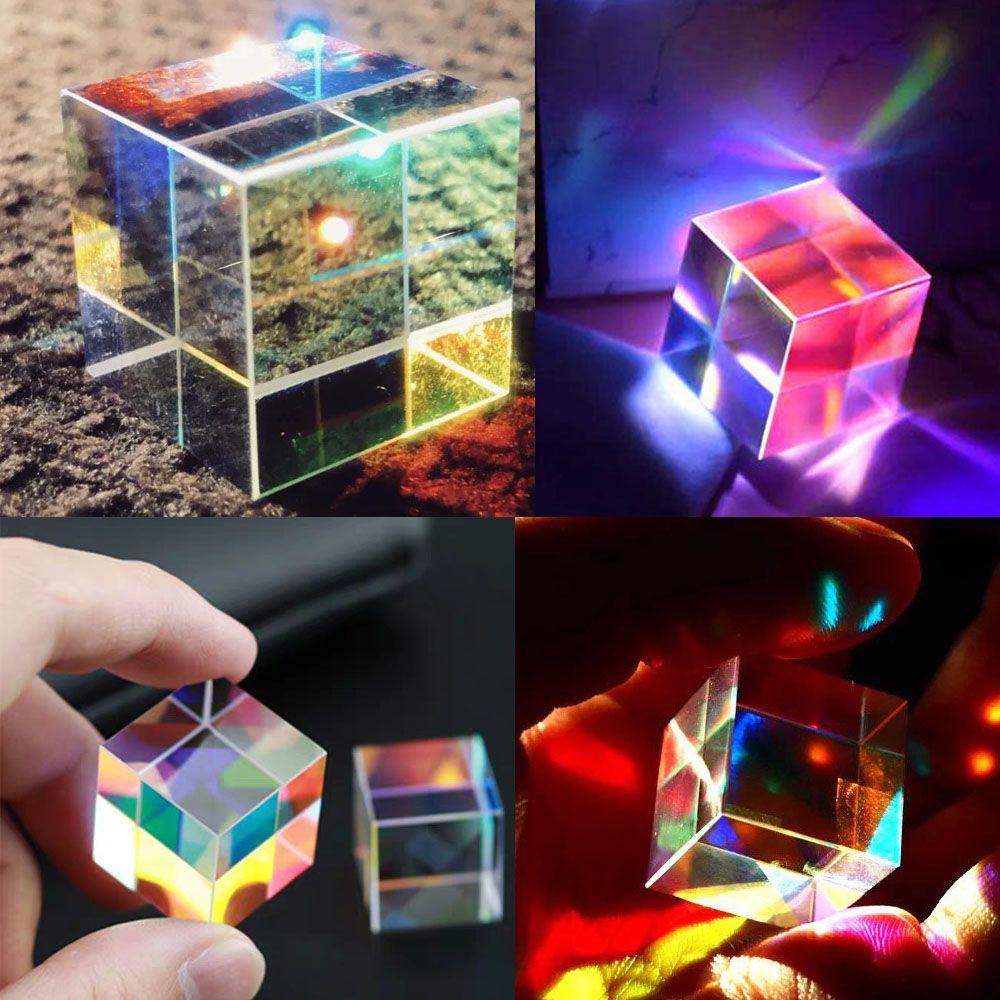 Solighter Kaca Optik X-cube Alat Mengajar Hadiah Splitter Proyektor Enam Sisi