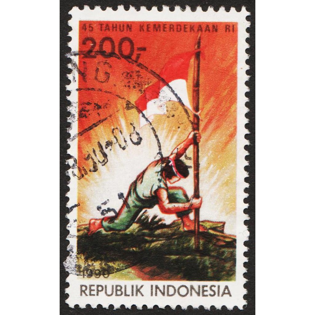

Perangko Filateli G14 - Indonesia VFU 1v 17.08.1990 45 Years Of Independence Of The Republic Of Indo