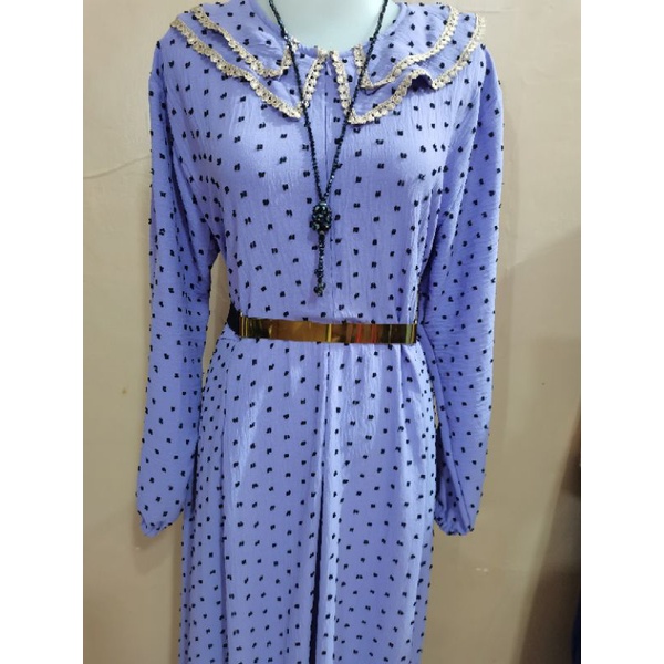 gamis kringkel kerah korea