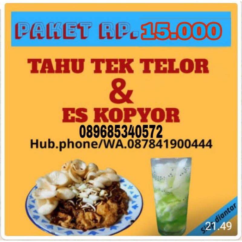 

Tahu TekTelor ala Khas Sedati +Es kopyor segar