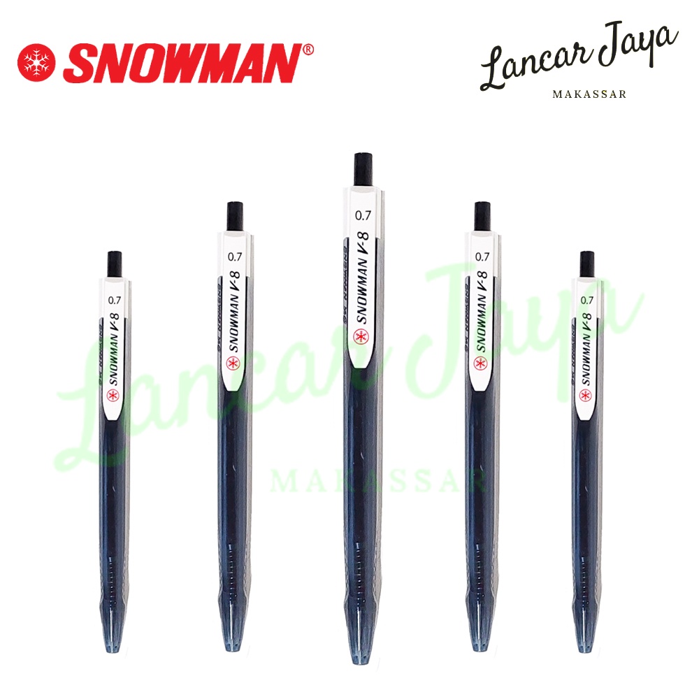 

[ 1 PCS ] Retractable Ballpen Pulpen Pen Pena Snowman V8 0.7 mm