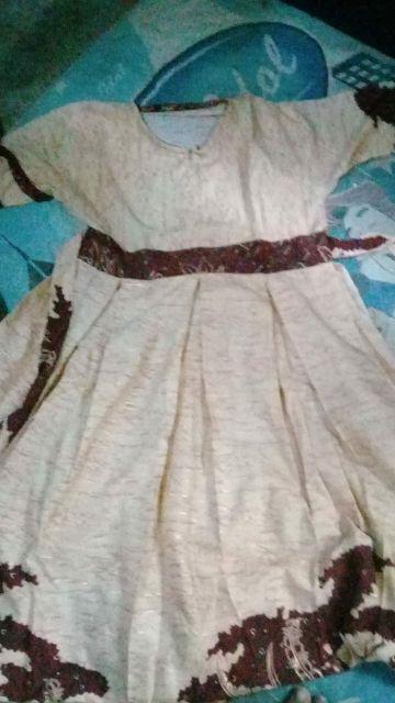 Zola_batik Batik Couple Gamis Semi Sutra High Quality 2842