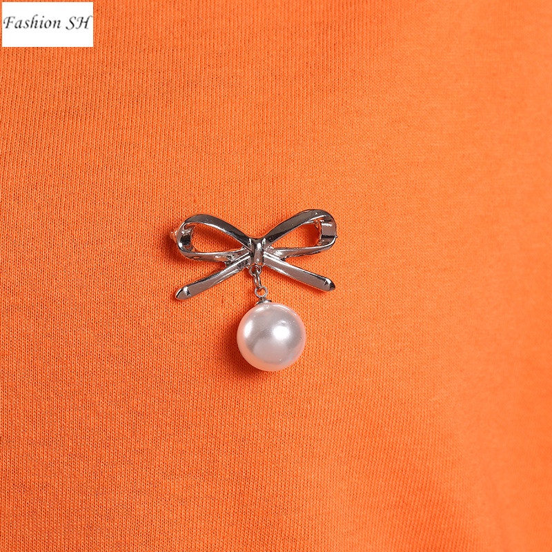 Brooch Pin brooches Pearl scarf buckle gold&amp;silver M40154