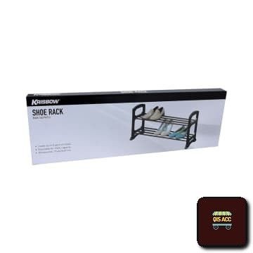 Krisbow Rak Sepatu Stackable 2 Tingkat - Hitam