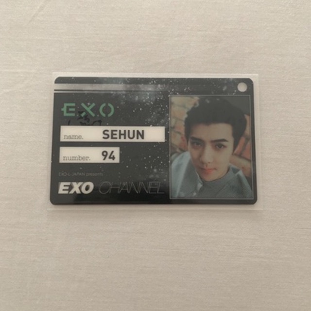 PHOTOCARD PC EXO CHANNEL ID CARD JAPAN SEHUN RARE