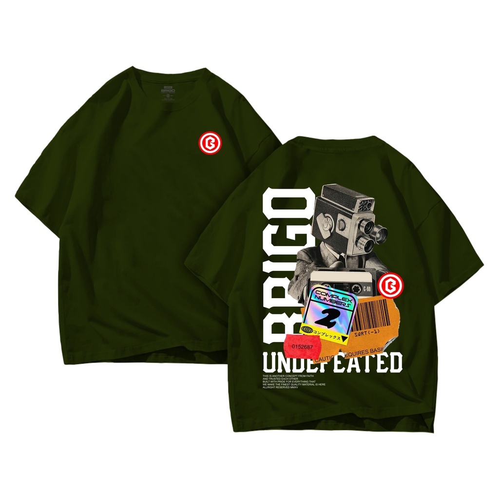 BRIGO Kaos Oversize UNDIFEATED BEHIND II Kaos Oversize Print DTF II Kaos Jumbo Size Pria &amp; Wanita