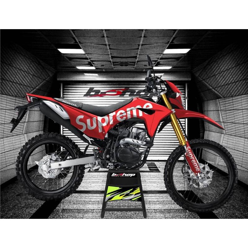STICKER DECAL HONDA CRF 150 MOTIF SUPREME RED