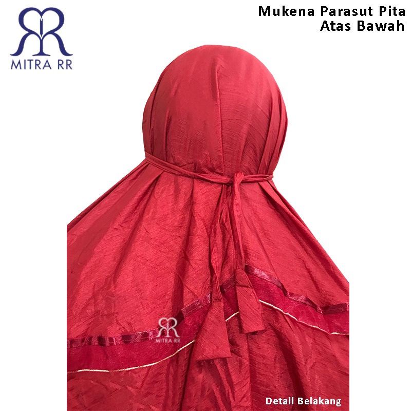 Mukena Parasut Dewasa Mukena Atasan Bawahan Set Pita Kepang