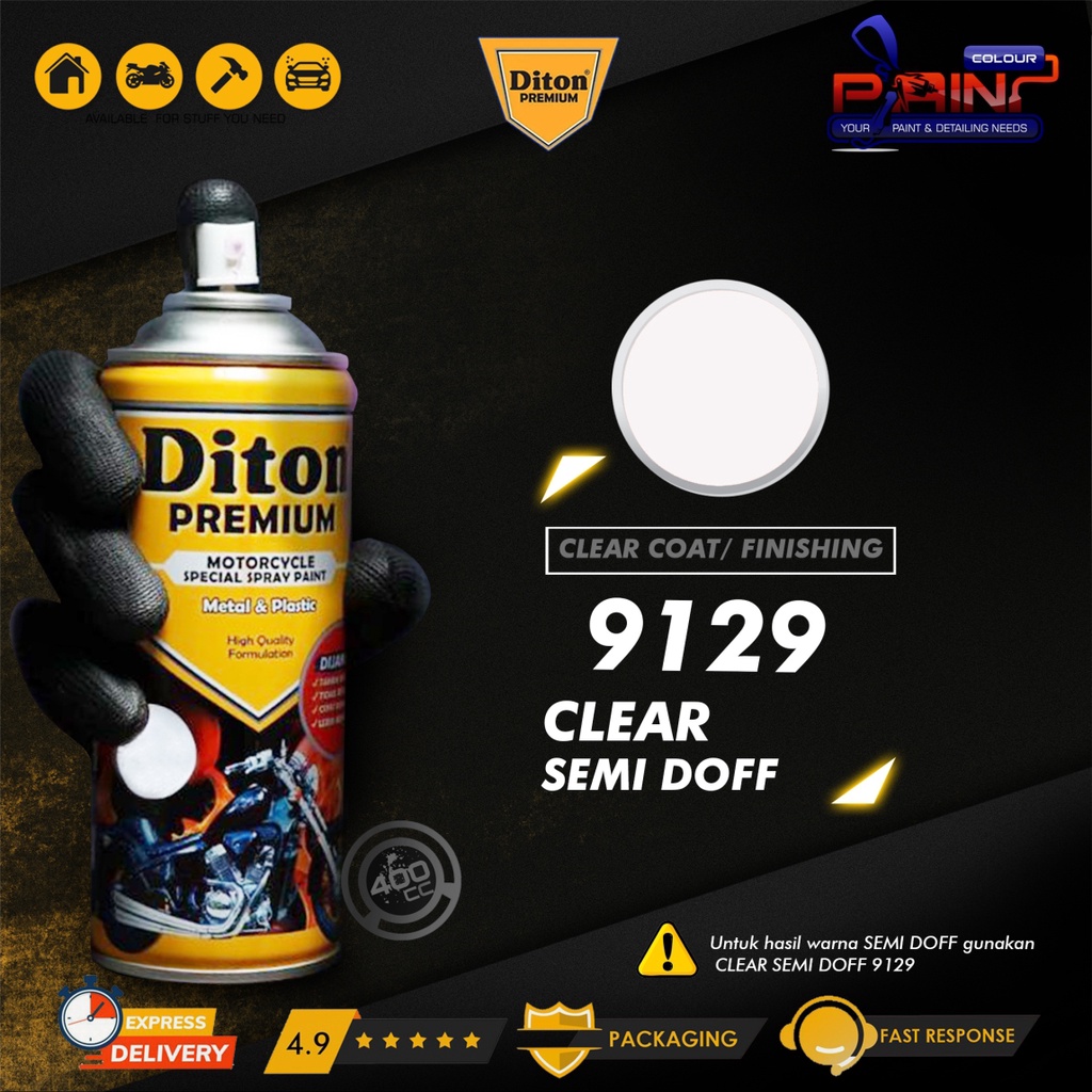 Diton PREMIUM 9129 Clear Semi Doff Cat Semprot/Pylox Helm/Motor/Gundam