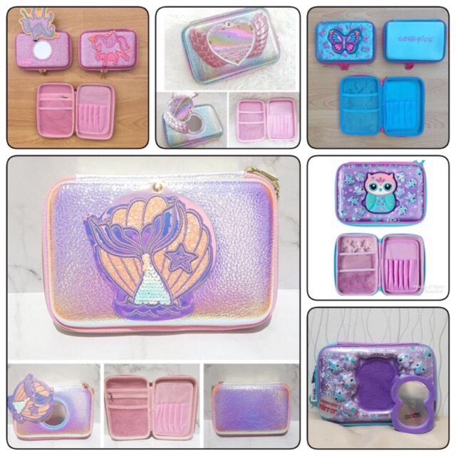 

Kotak Pensil Model Smiggle Metalik Glitter Mirror Love Unicorn Mermaid - Love promo