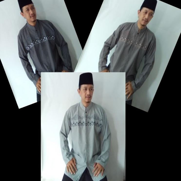 TERLARIS JRJ- Baju Koko Katun Lengan Panjang Dewasa Size Standar & Big Size Eceran Grosir Orang Tua