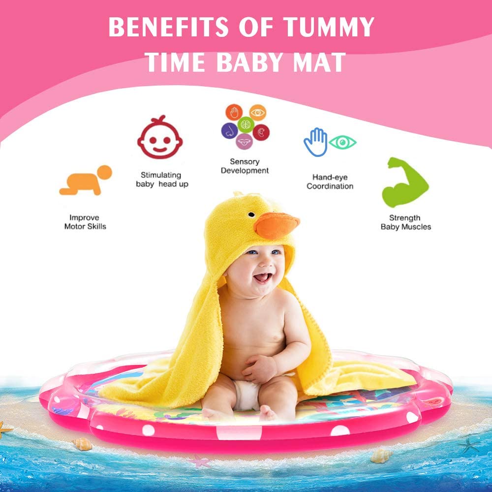 BABYGENIC MALL Mainan Bayi Tiup Efek Menenangkan, Pola Warna dan Bahan Ramah Lingkungan latu pink 76.5*62cm