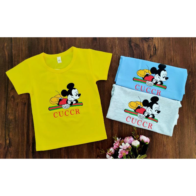 Sleep Mickey Guccr / Kaos Import Anak Perempuan Usia 1/2 - 2 TH / Pakaian Anak Import / Grosir Baju 