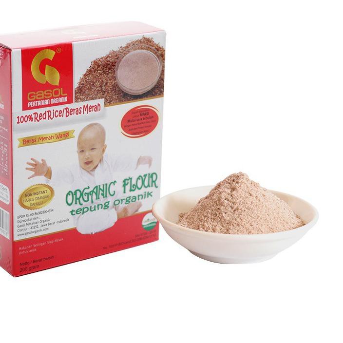 Terbaik Gasol Organik Tepung Beras Merah Wangi 200gr 200 Gr Makanan Bayi Shopee Indonesia