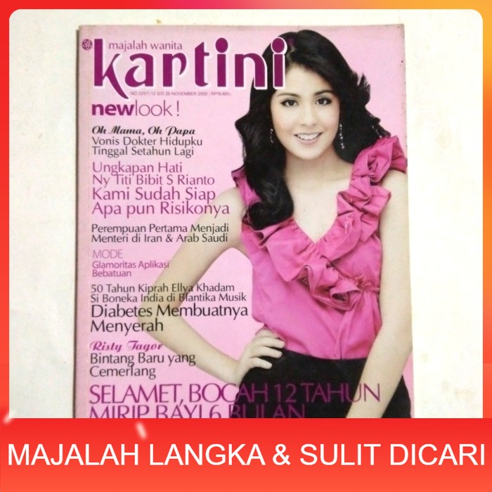 Majalah KARTINI No.2257 Nov 2009 Cover RISTY TAGOR Langka