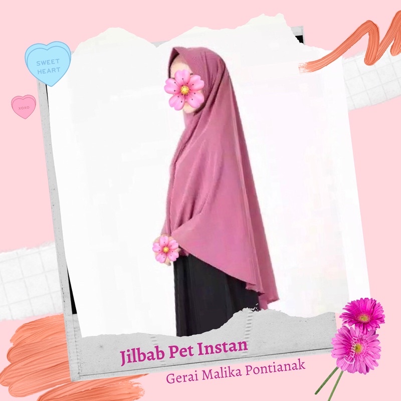 Jilbab pet instan khimar jumbo syar’i hijab pinguin wolfis khimar XL XXL bergo panjang mukena blouse