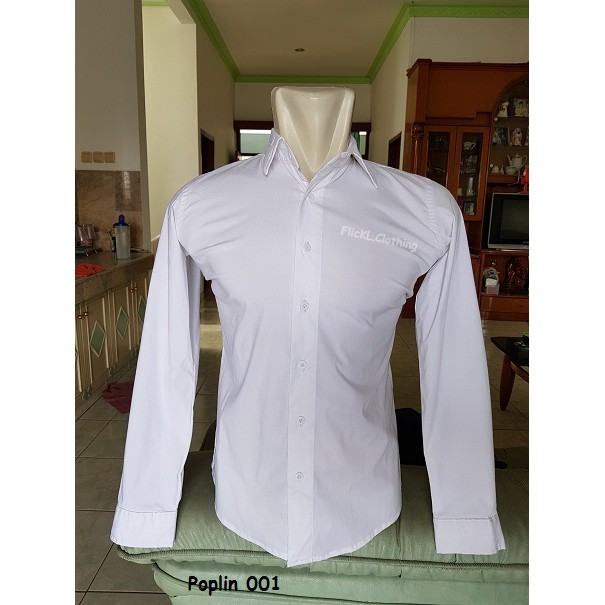 Kemeja Polos Casual Basic Formal Panjang Katun Cotton Poplin Kantor