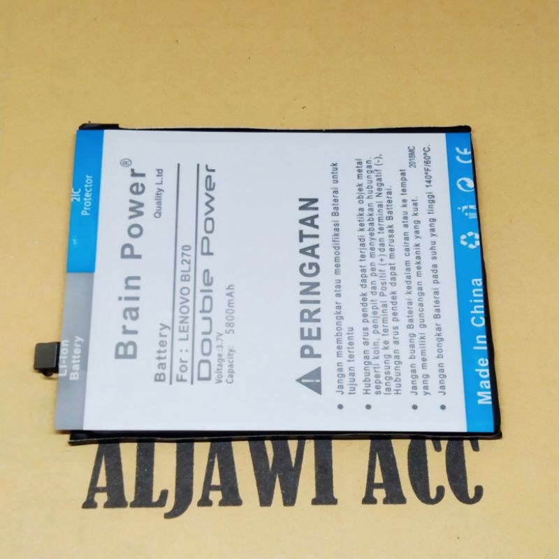 Baterai Batre Battery Lenovo K6 Note BL270 BL-270 Double Power Battery