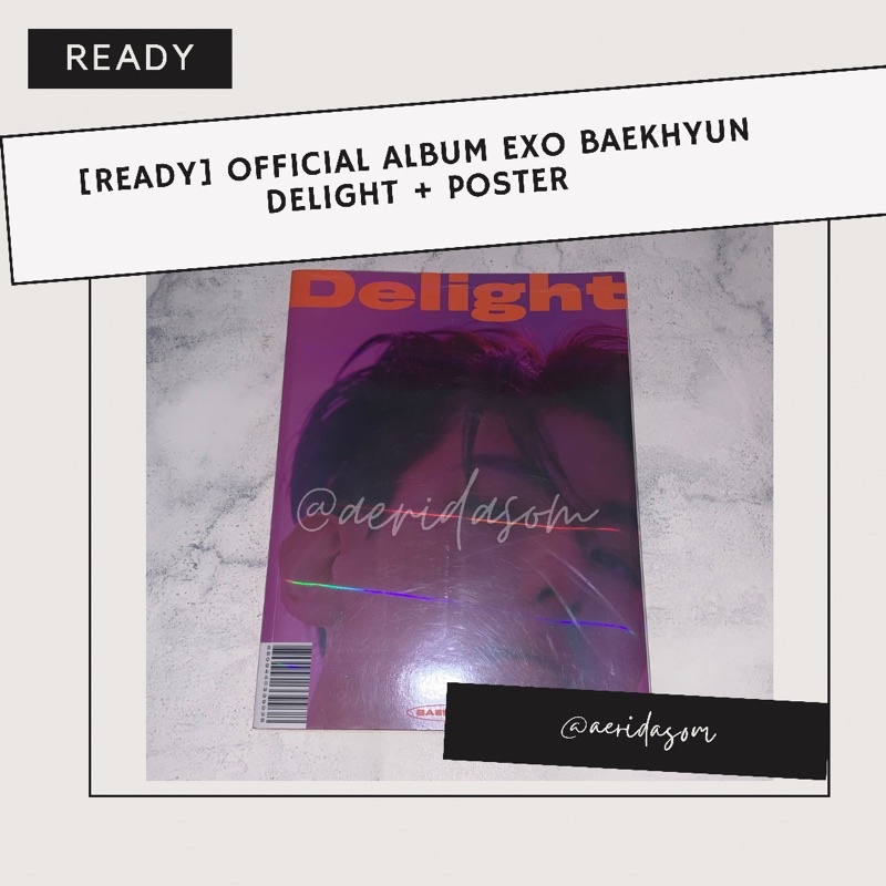 [READY] OFFICIALL ALBUM EXO BAEKHYUN DELIGHT + FOLDED POSTER (UNSEALED)