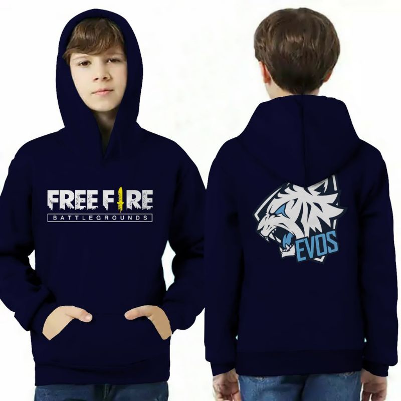 (BISA COD) TERLENGKAP JAKET NINJA /JAKET ANAK LAKI- LAKI / SWEATER HOODIE FREEFIRE BAHAN TEBAL|UNISEX| Usia 7 - 15 thn.