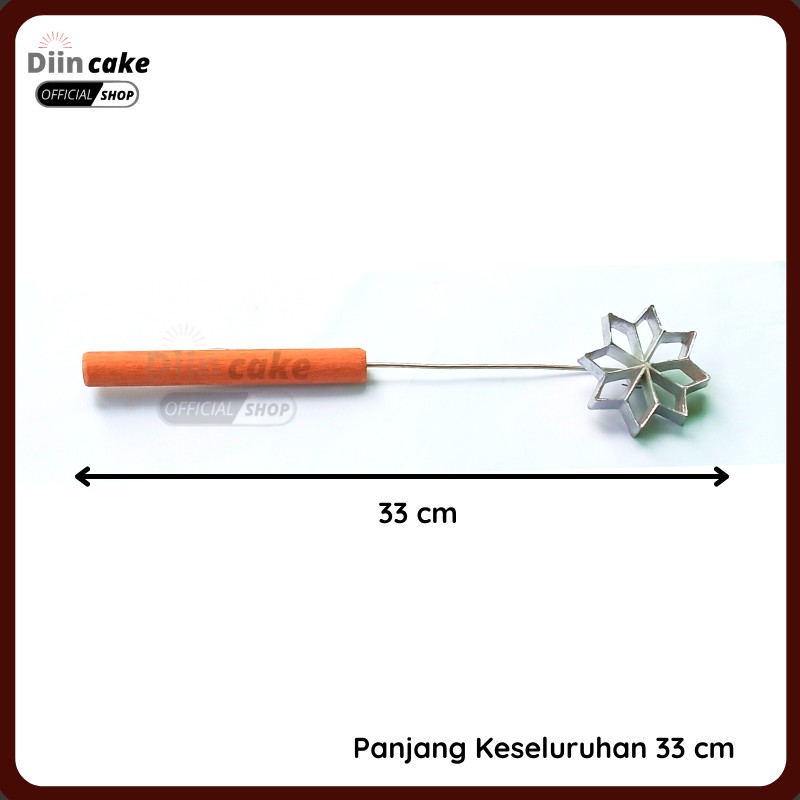 Cetakan Kue Kembang Goyang Bentuk Bintang Diameter 7 cm Alumunium Anti Lengket