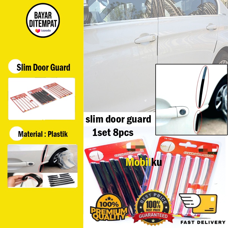 [BISA COD] Slim Door Guard Protector Pelindung Pintu Mobil Universal 8 pcs Selip Door Edge