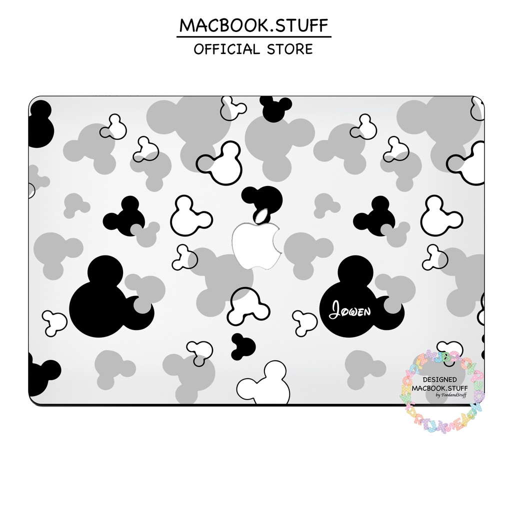 MACBOOK Case CUSTOM JOMICKEY MONOCHROME  DESIGN NEW AIR PRO RETINA 11 12 13 14 15 16 INCH NON /  WITH CD ROOM / TOUCHBAR / TOUCH ID / M1 2020 2021 2022