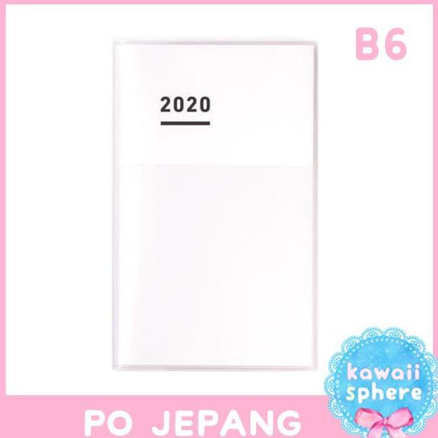 

[[BISA COD]] Kokuyo Jibun Techo Diary Standard Cover 2020 | Mini B6 Slim White | PO