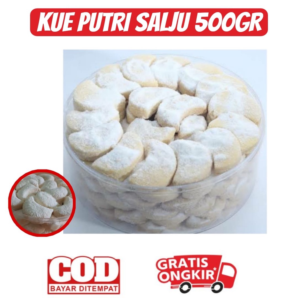 

Kue Lebaran Putri Salju isi 500 gram Super Lembut Enak Renyah / Kue Putri Salju Manis 500gram