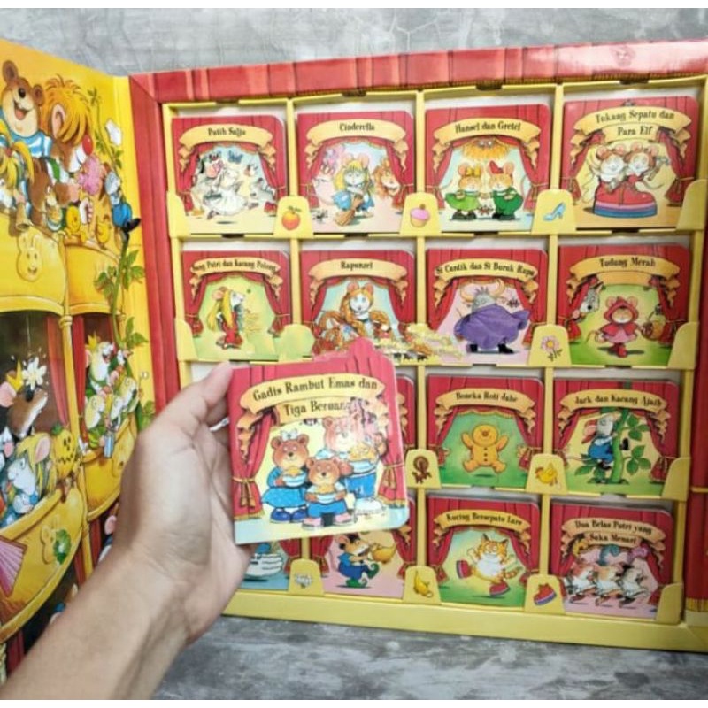 BOOKSET PANGGUNG DONGENG KLASIK ISI 16 BOARDBOOK TERMURAH BUKU CERITA ANAK DONGENG ANAK