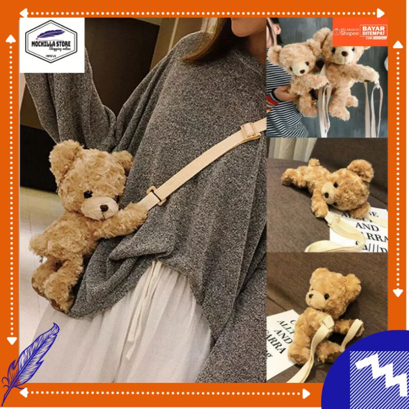 Mochillastore -Tas Anak Wanita selempang Boneka Lucu Unique Termurah COD Selempang Bulu Motif Boneka Cantik