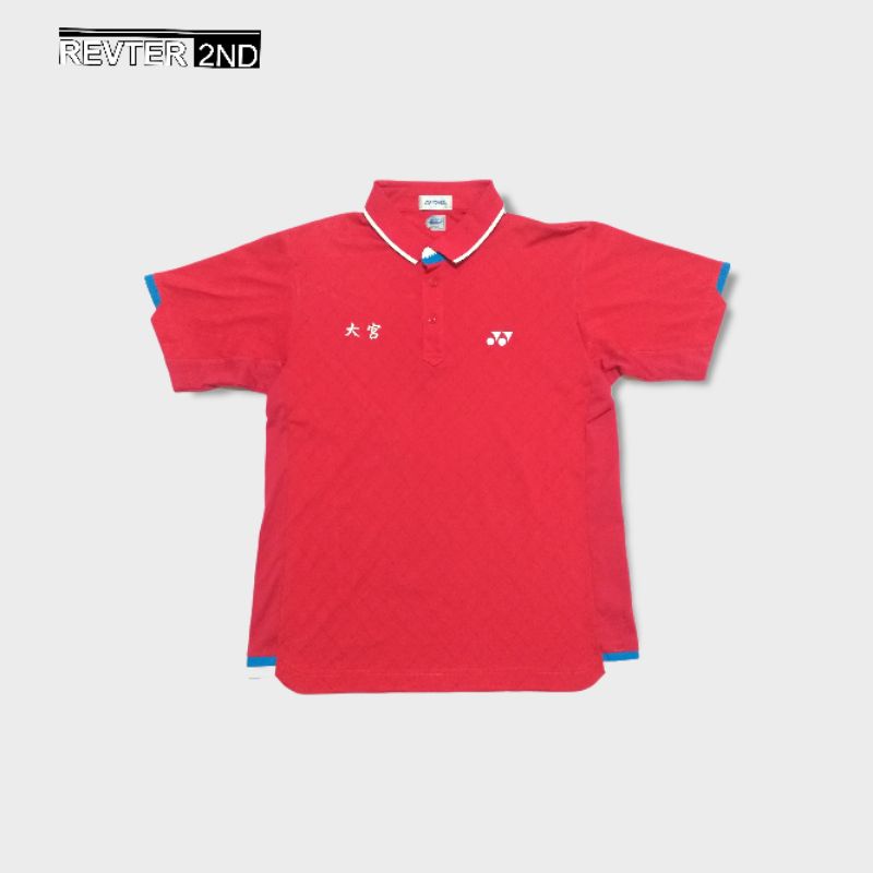 Kaos Kerah Olahraga Yonex Original Merah