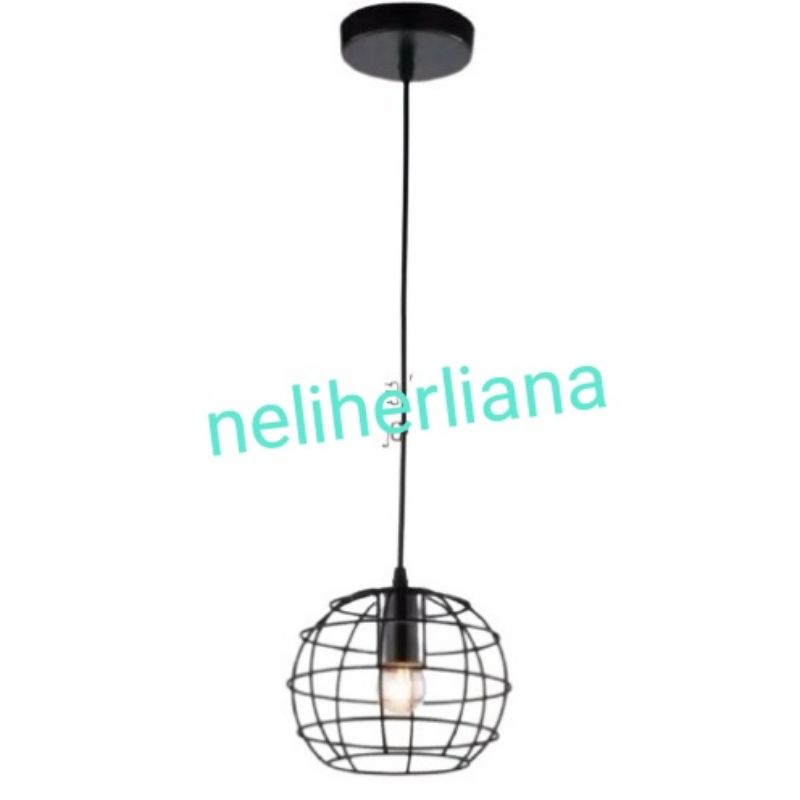 Lampu gantung 1 set fitting kabel + dudukan ke plafon