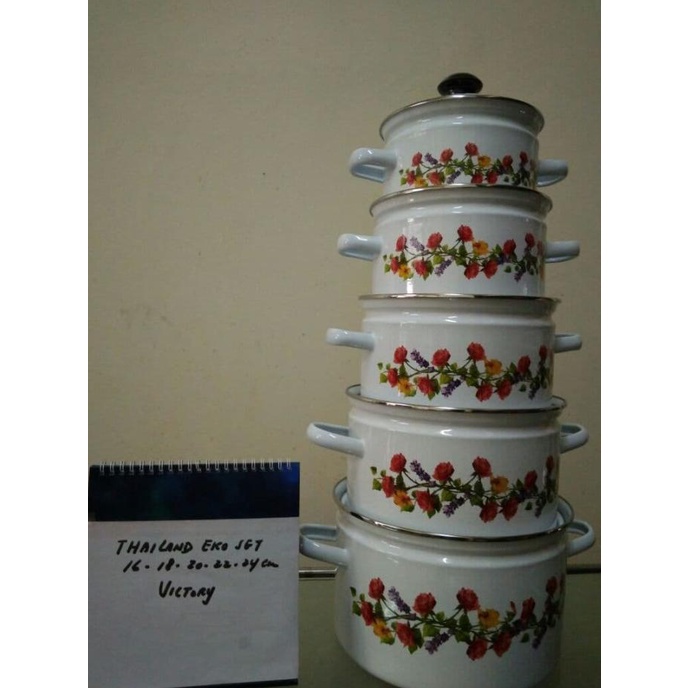 Ideal Panci Enamel Thailand Set 16/24 Cm Pe8278