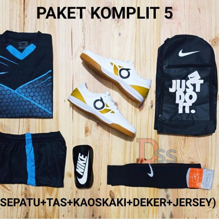[KODE PRODUK 0142] SEPATU FUTSAL ORTUS BBS PAKET KOMPLIT 5 MACAM SATU SET BONUS BAJU DRYFIT GRADE