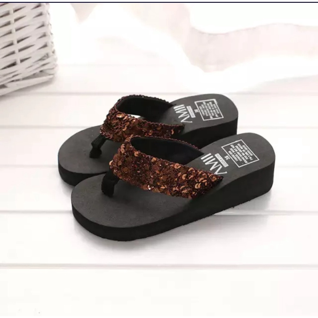 SANDAL WANITA JEPIT WEDGES SPON AMII