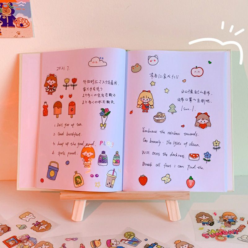 1 pcs kisscut stiker deco transparant lucu korea sticker cute kisscut-2