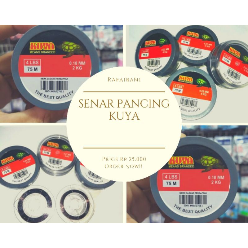 Senar Pancing Cap Kuya Asli Dus Merah Panjang 100 meter Kuat dan Berkualitas