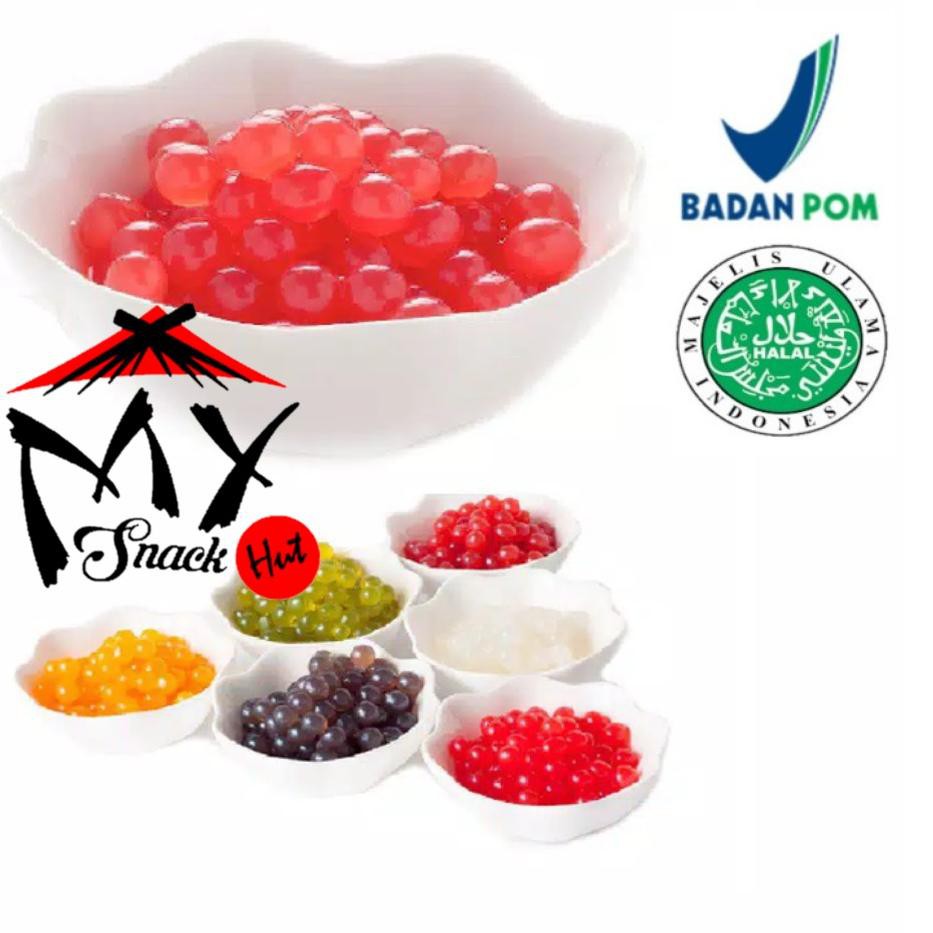 

T3rreadyTAIWAN POPPING BOBA 250GR - BURSTING PEARL - TOPPING BABEL MINUMAN - POP BUBBLE MULUT MELETU