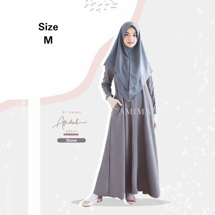 PREMIUM DRESS AFIDAH -HANYA DRESS- GAMIS PESTA SYARI CANTIK LADY ZARA BY AMIMA